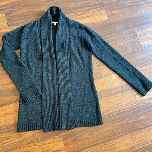 SHADE Wool open long cardigan Mallard Green Marl XS